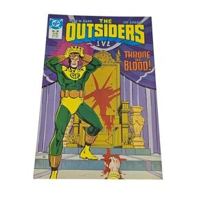 The Outsiders Comic Book DC No. 26 Throne of Blood! Mike W. Barr‎ Jim Aparo